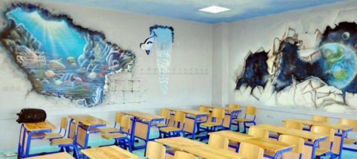 Sınıf Duvarlarını Hayalleri İle S&uuml;slediler