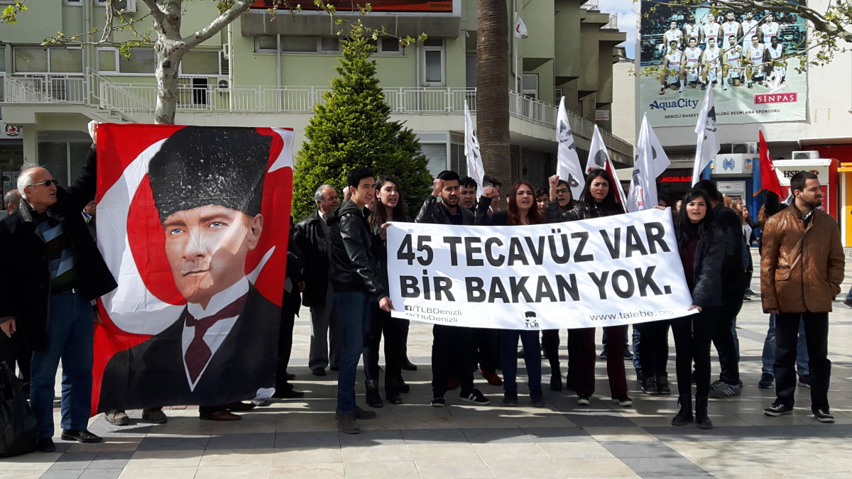 TLB Denizli'den "45 Tecavüz Var, 1 Bakan Yok!" Açıklaması 