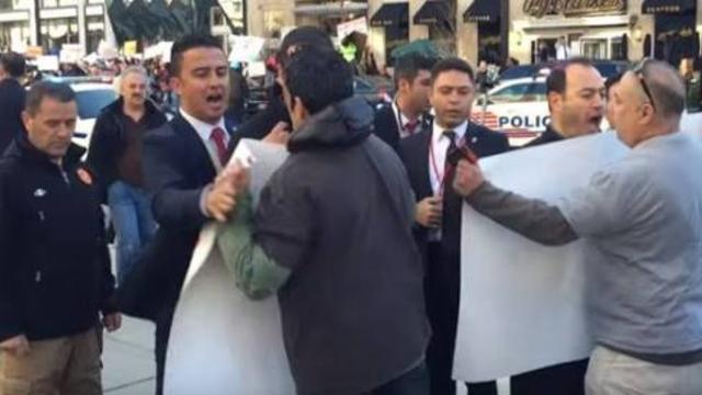 Erdoğan'ın Korumalarından Protestoculara Ergen Tepkisi (VİDEO HABER)