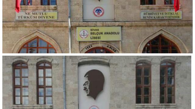 Sivas Taşmektep'te Atatürk'ün sözleri indirildi
