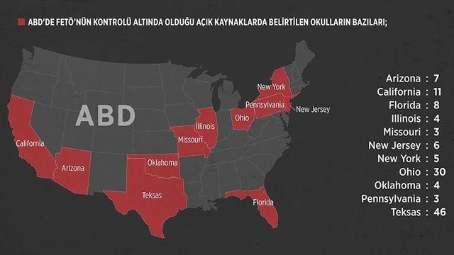 İşte FETÖ'nün ABD'deki Okullar Ağı!