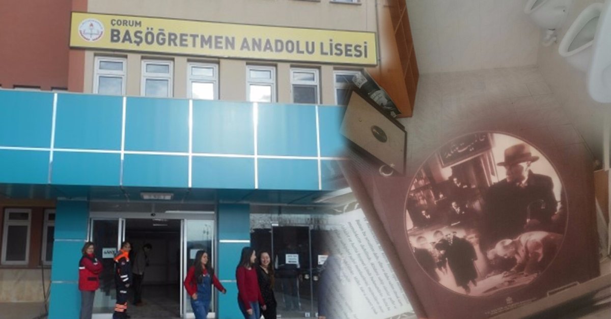 Başöğretmen Anadolu Lisesi'nde Başöğretmen'in Fotoğrafları Tuvalete Atıldı!