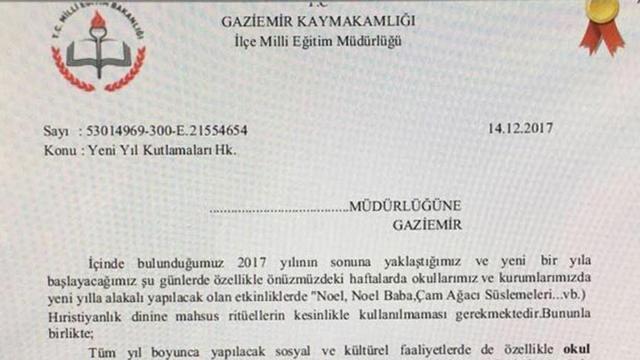 İlçe Milli Eğitim Müdürü'nden yılbaşı engellemesi